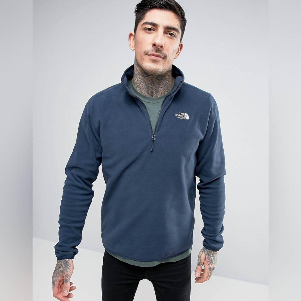 The North Face TKA Glacier 1/4 Zip Jacket fleece in blue